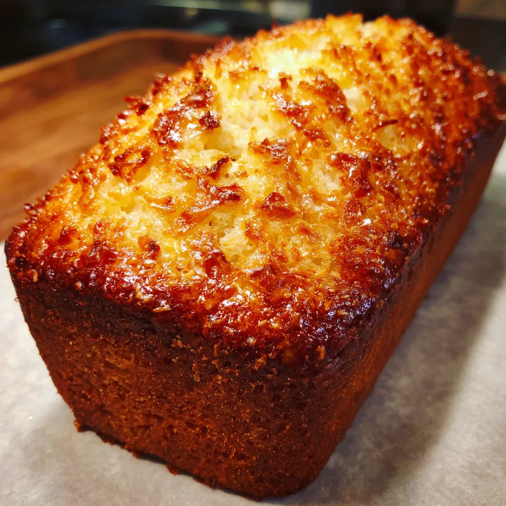 Tropical Pineapple Coconut Loaf Cake