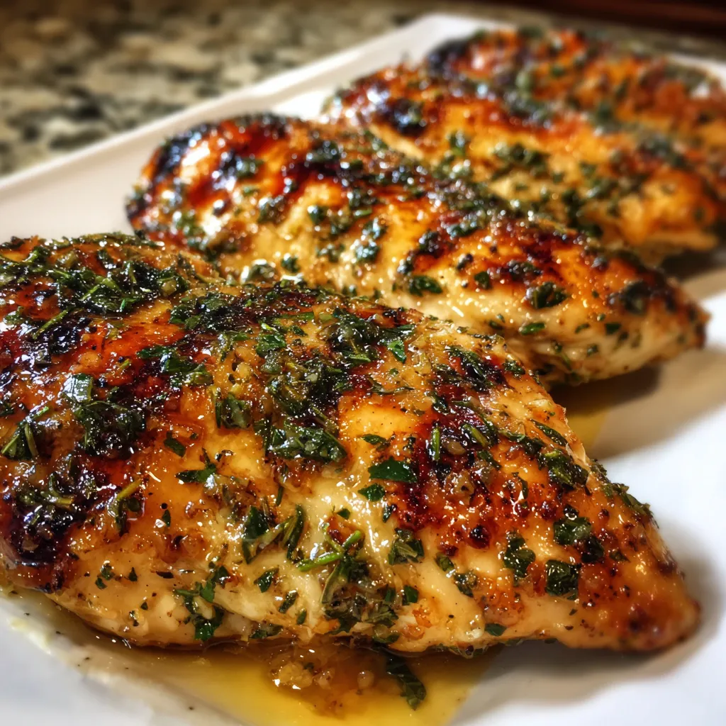 Grilled Lemon Herb Chicken with Apricot Glaze