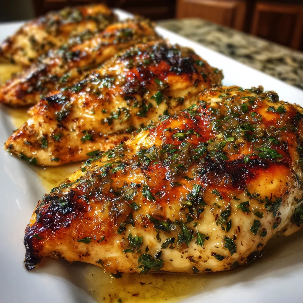 Grilled Lemon Herb Chicken with Apricot Glaze
