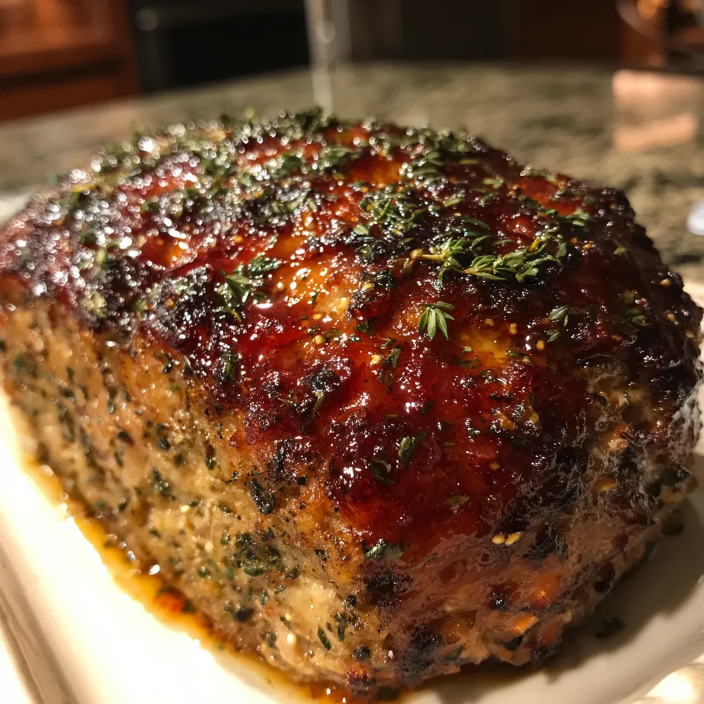 Roasted Garlic and Herb Meatloaf