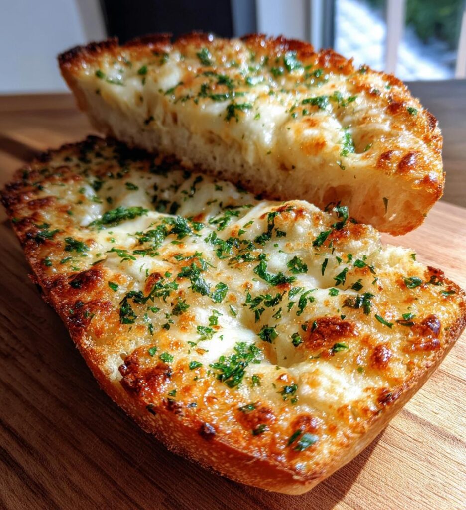 Air Fryer Cheesy Garlic Bread