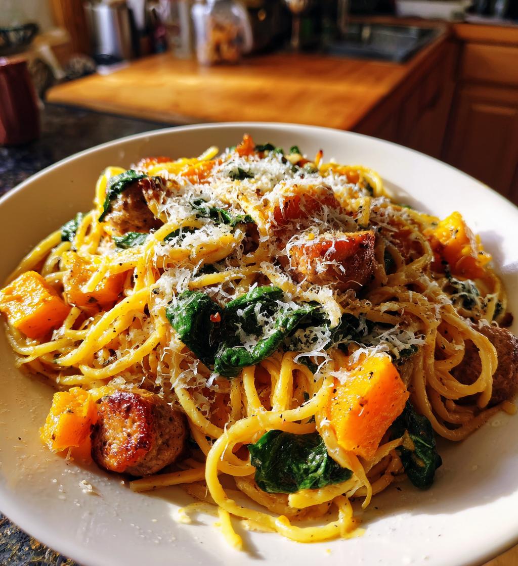 Autumn Sausage Pasta Squash