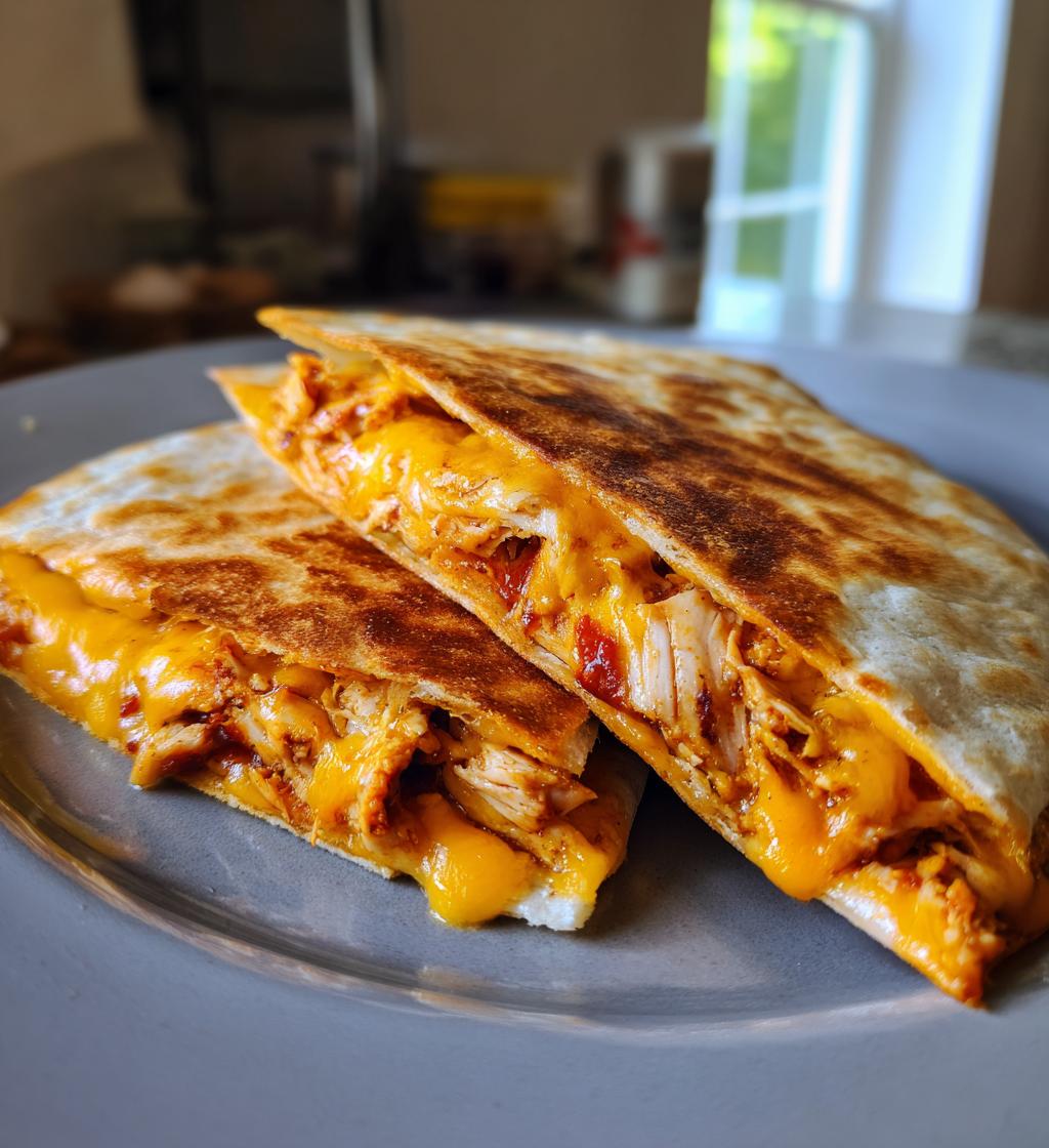 BBQ Chicken Cheddar Quesadillas - detail 1