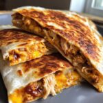 BBQ Chicken Cheddar Quesadillas