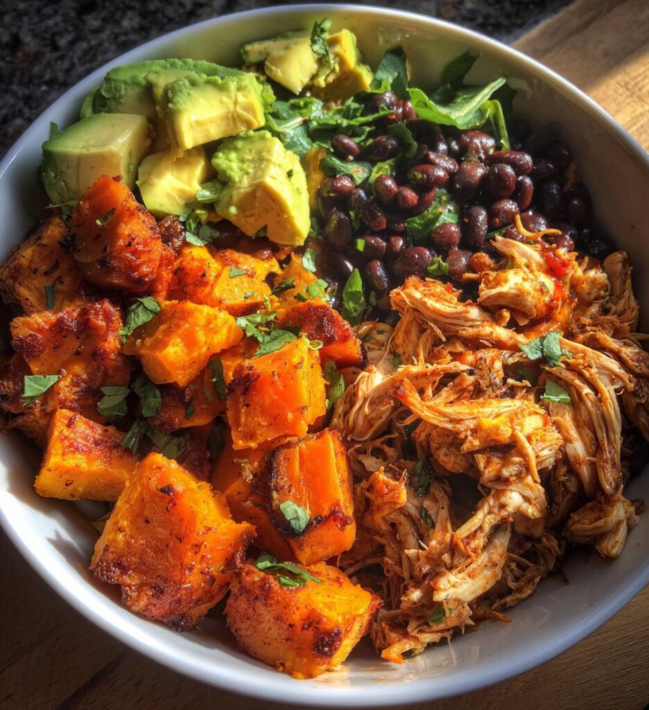 BBQ Chicken Sweet Potato Bowl