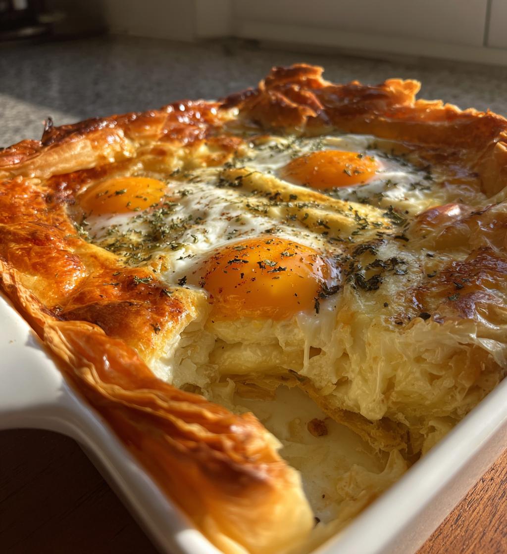 Baked Eggs Napoleon - detail 1