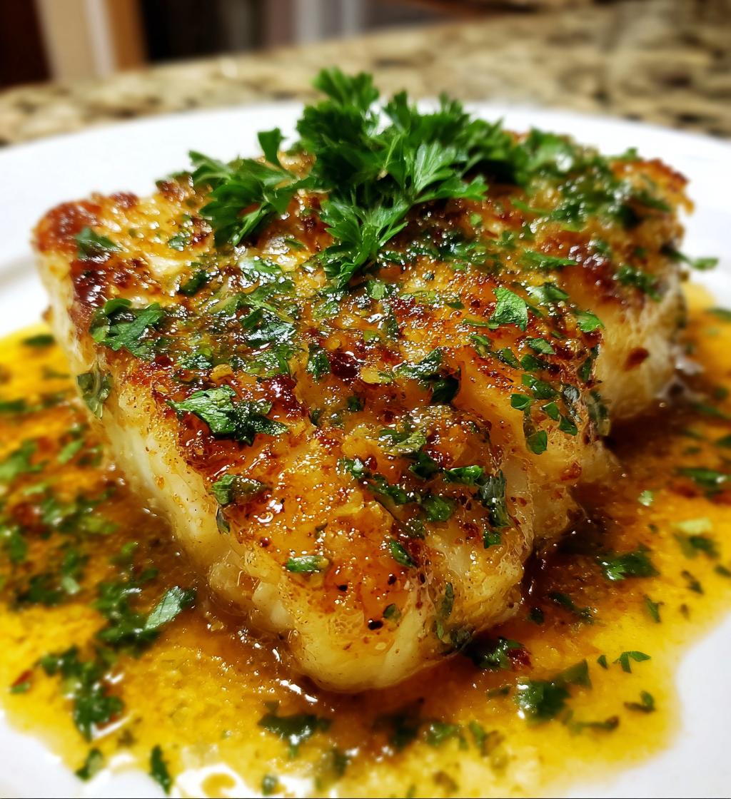 Baked Lemon Garlic Cod With Butter Sauce - detail 1