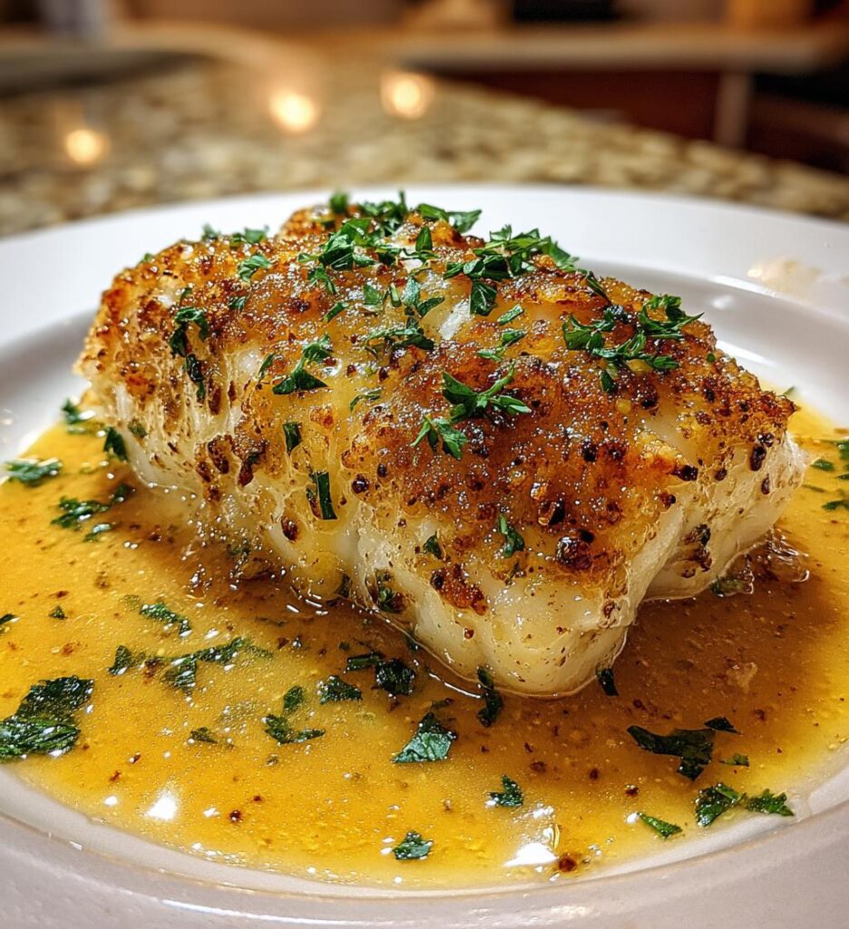 Baked Lemon Garlic Cod With Butter Sauce