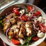 Baked Marinated Chicken Salad With Mozzarella And Balsamic Vinaigrette