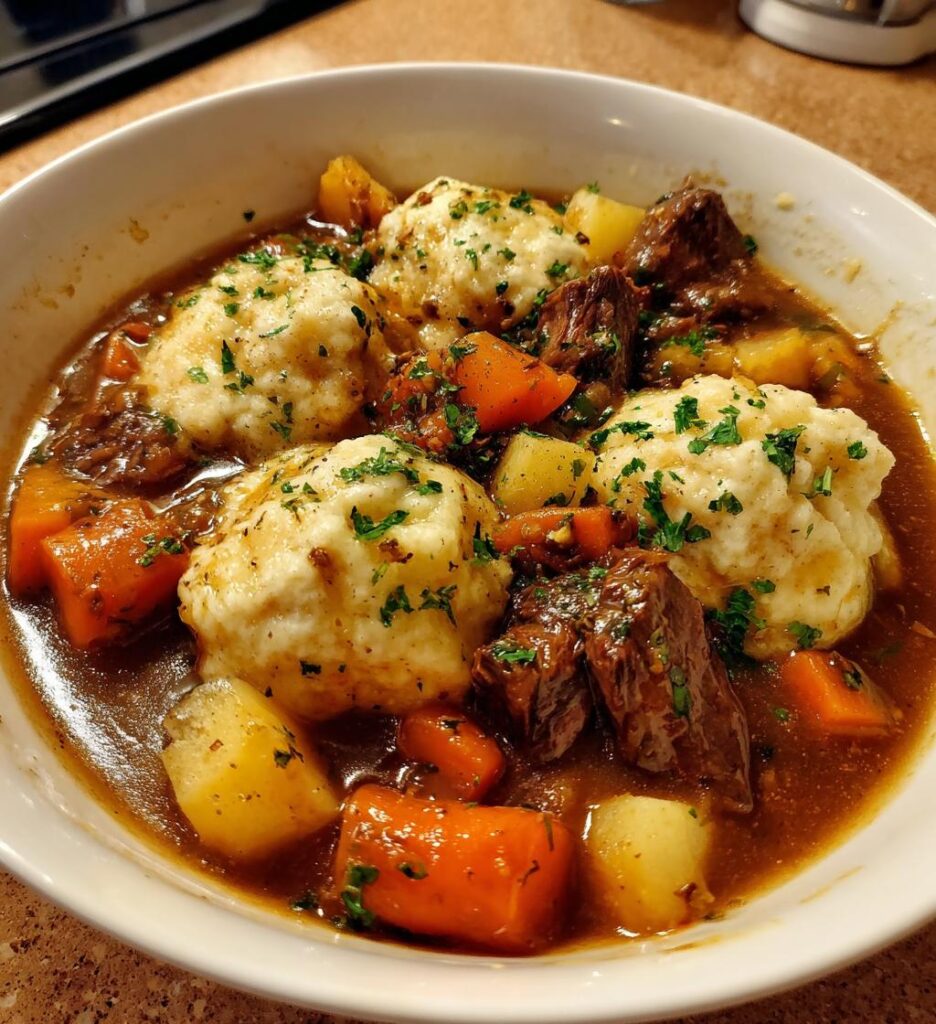 Beef Stew and Dumplings