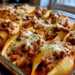 Beef-Stuffed Shells with Creamy Ricotta Filling