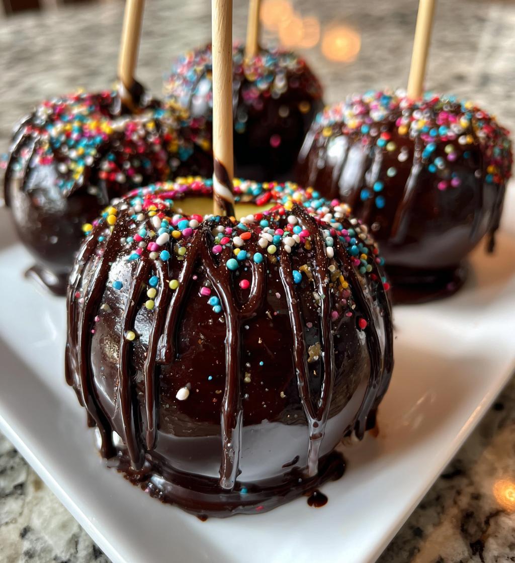 Black Poison Swirl Candy Apples - detail 1