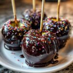 Black Poison Swirl Candy Apples