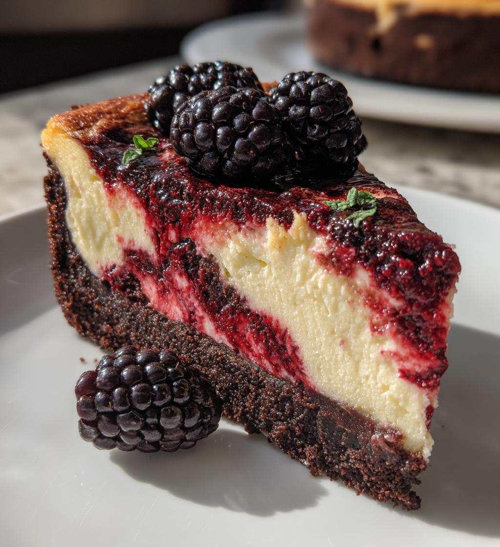 Blackberry Red Velvet Cheesecake - detail 1