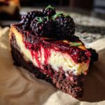 Blackberry Red Velvet Cheesecake