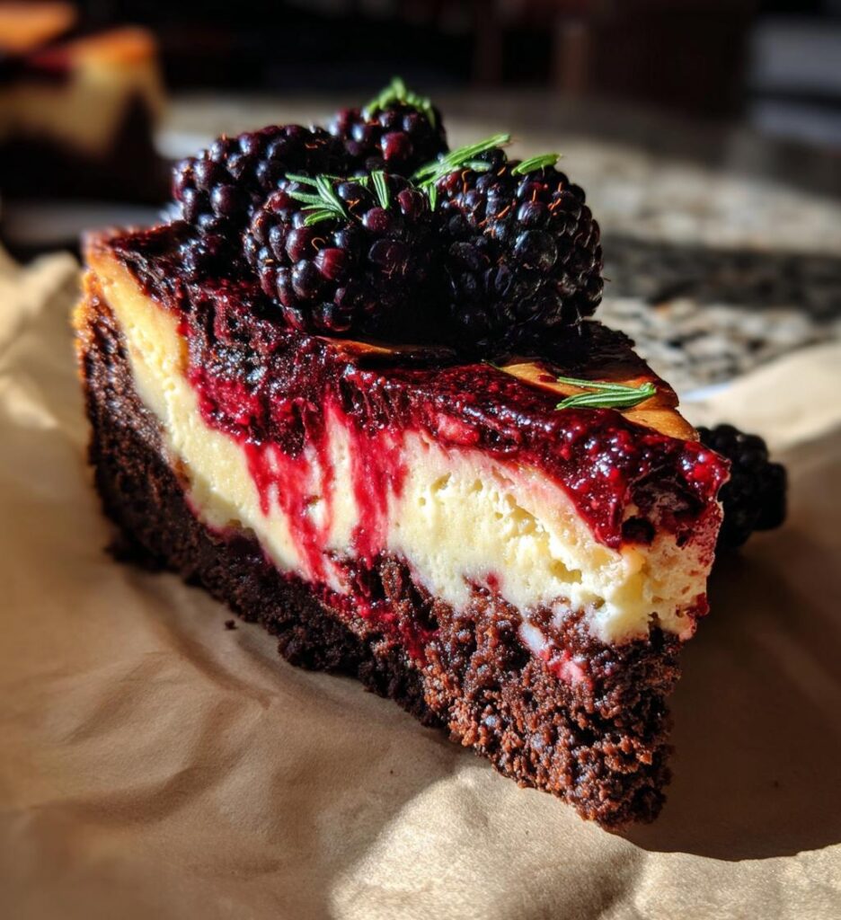 Blackberry Red Velvet Cheesecake