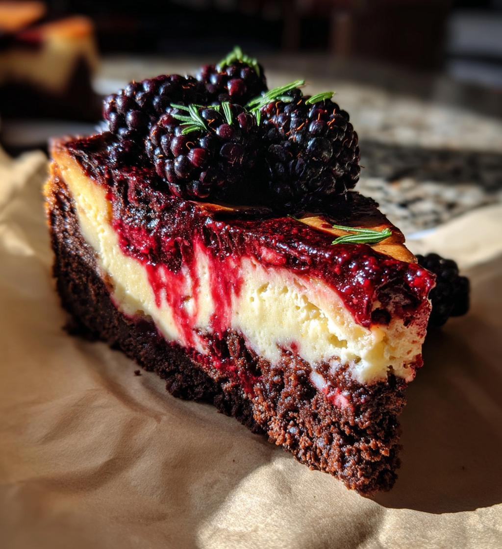 Blackberry Red Velvet Cheesecake
