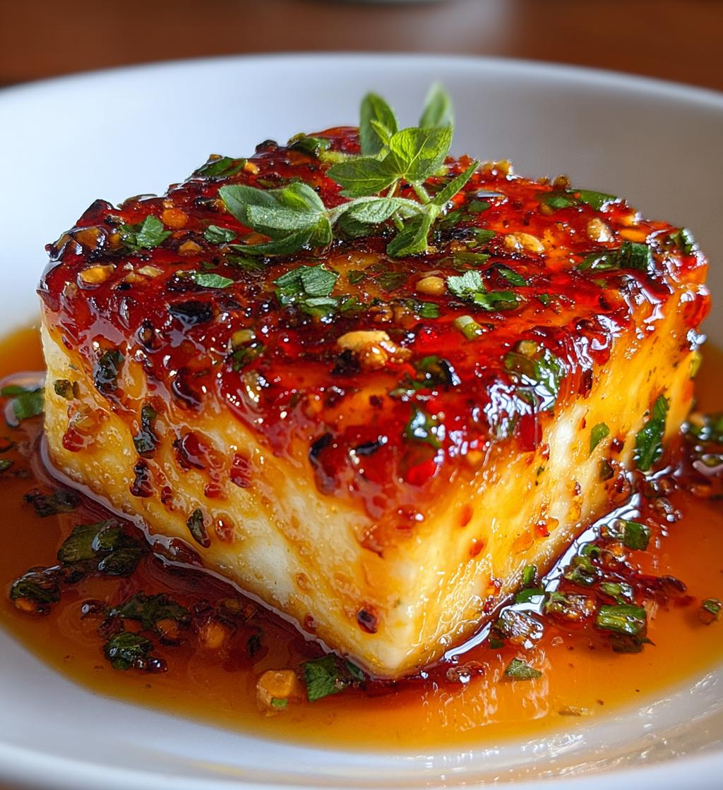 Caramelized Feta With Chili Honey