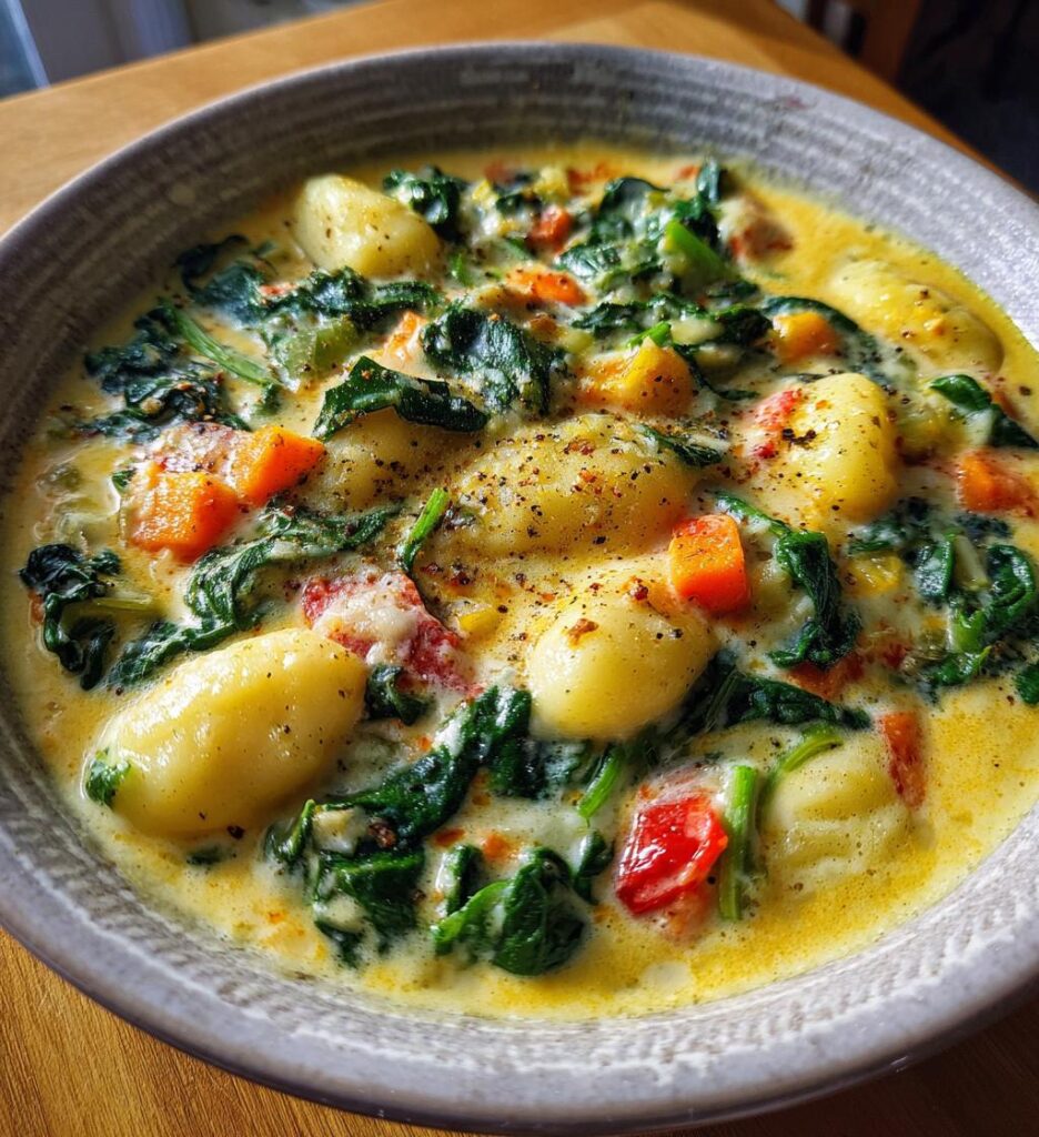 Cheddar Gnocchi Soup
