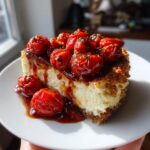 Cheesecake with Roasted Tomato Jam and Parmesan Crust