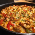 Cheesy Baja Chicken & Bell Pepper Skillet