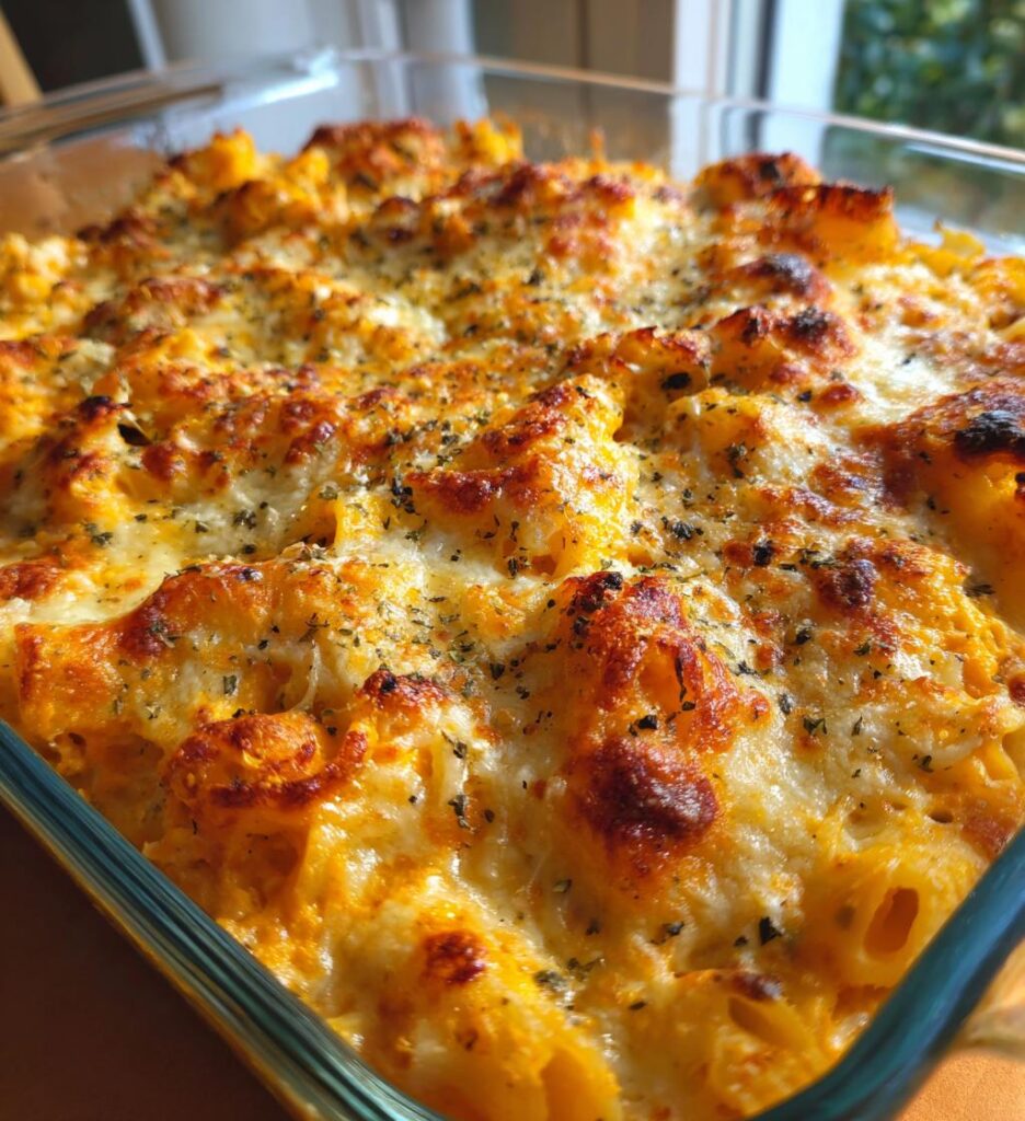 Cheesy Pumpkin Ricotta Pasta Bake