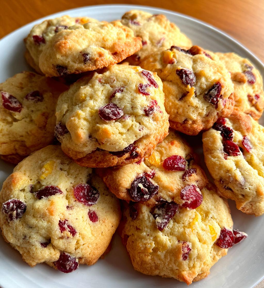 Chewy Christmas Cranberry Orange Cookies - detail 1