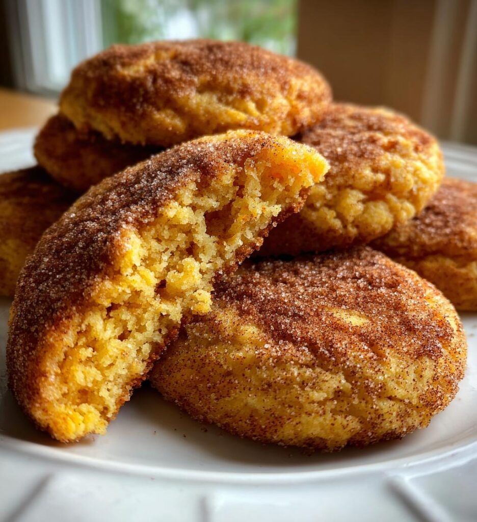 Chewy Pumpkin Snickerdoodle Cookies
