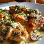 Chicken In a Creamy Asiago Mushroom Sauce