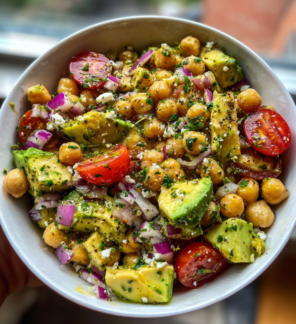 Chickpea Feta Avocado Salad - detail 1