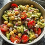Chickpea Feta Avocado Salad