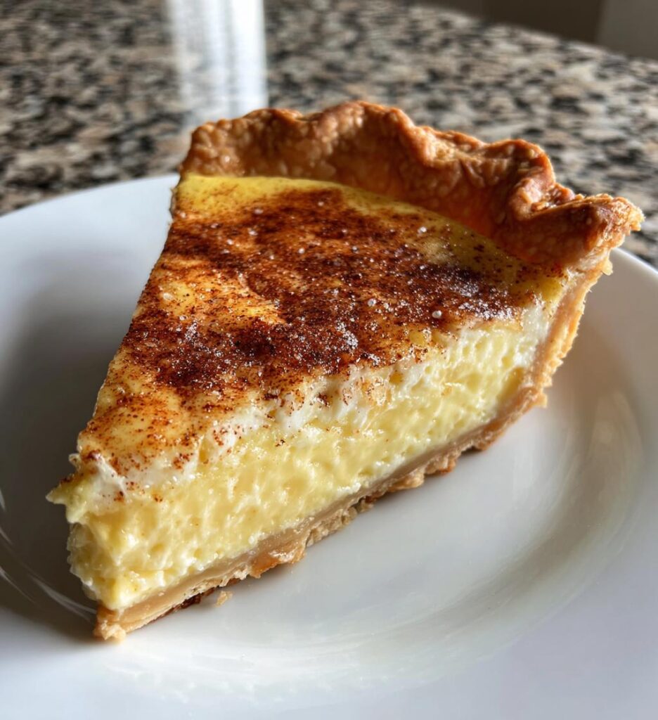 Christmas Eve Cinnamon-Vanilla Custard Pie