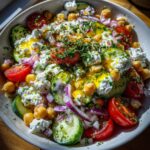 Cottage Cheese Chickpea Salad Bowl