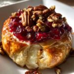 Cranberry Pecan Brie Wrapped in Puff Pastry