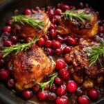 Cranberry Rosemary One Pan Chicken Thighs