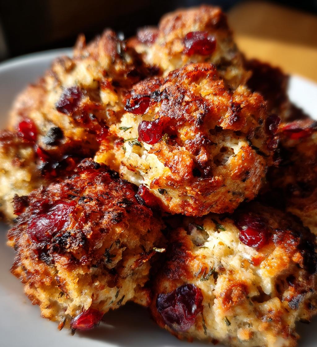 Cranberry Turkey Stuffing Balls - detail 1