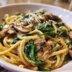 Creamy Spinach Mushroom Pasta
