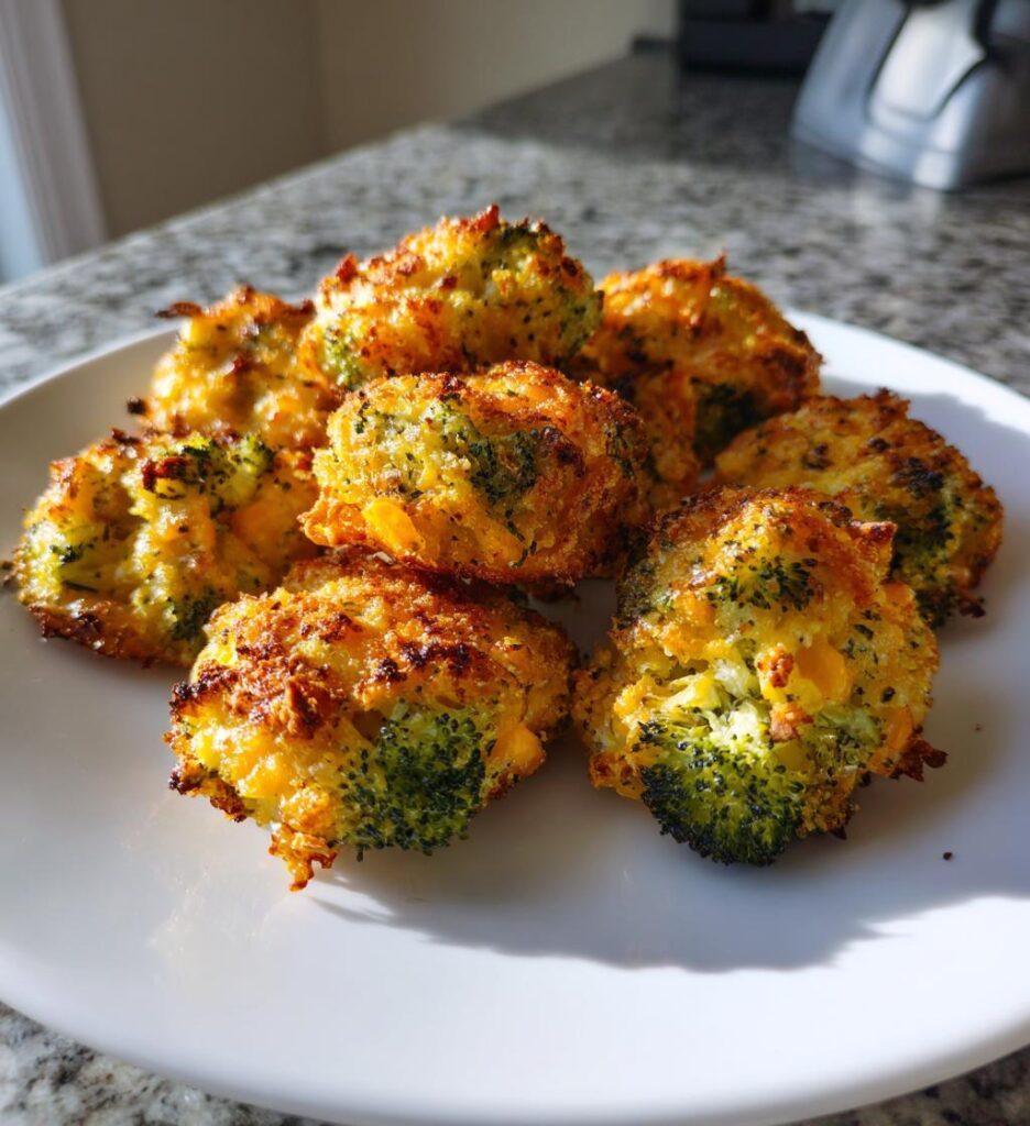 Crispy Broccoli Cheddar Poppers