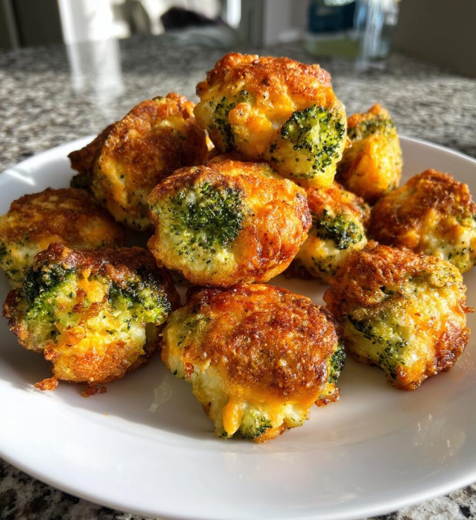 Crispy Broccoli Cheddar Poppers