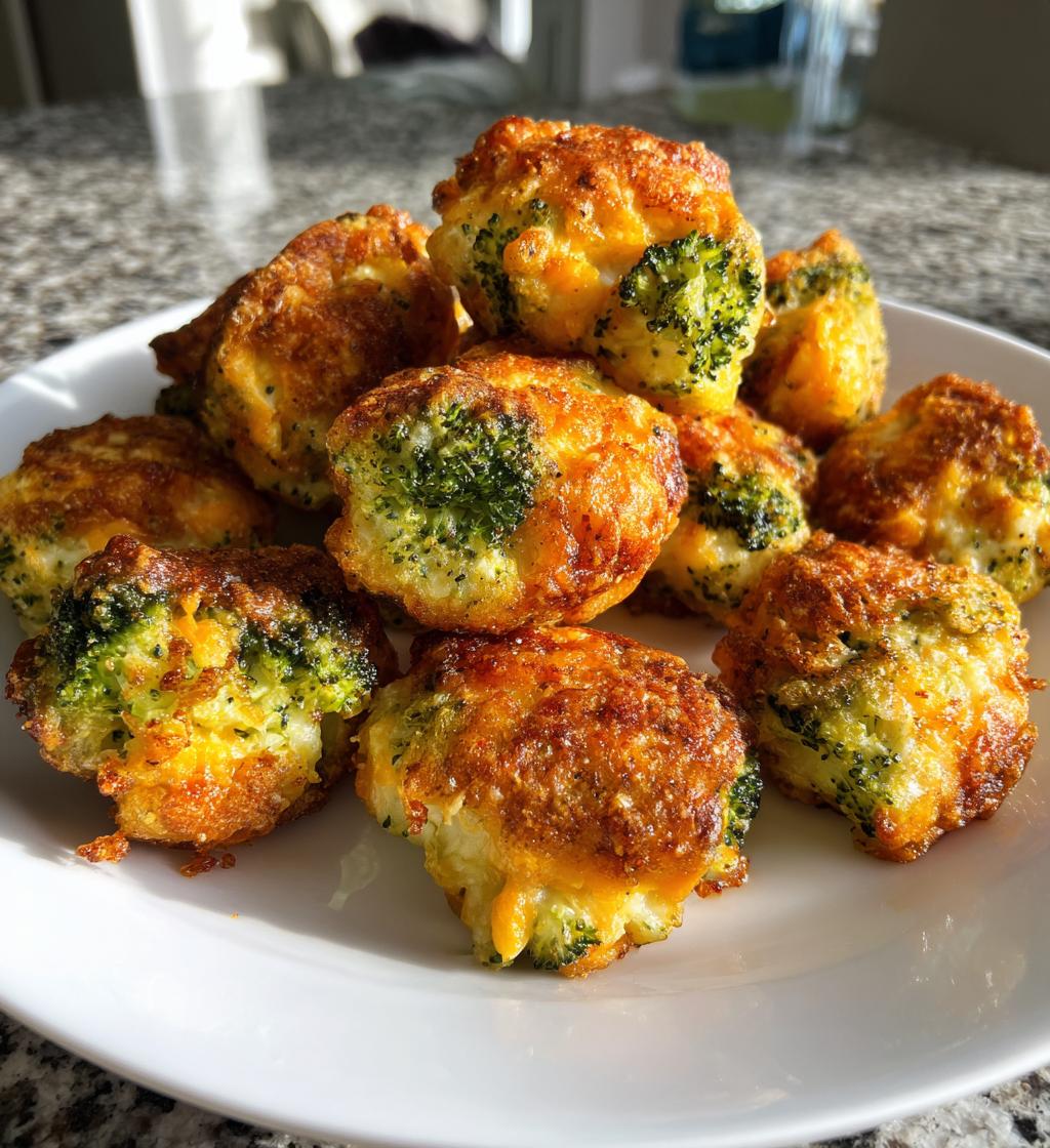 Crispy Broccoli Cheddar Poppers