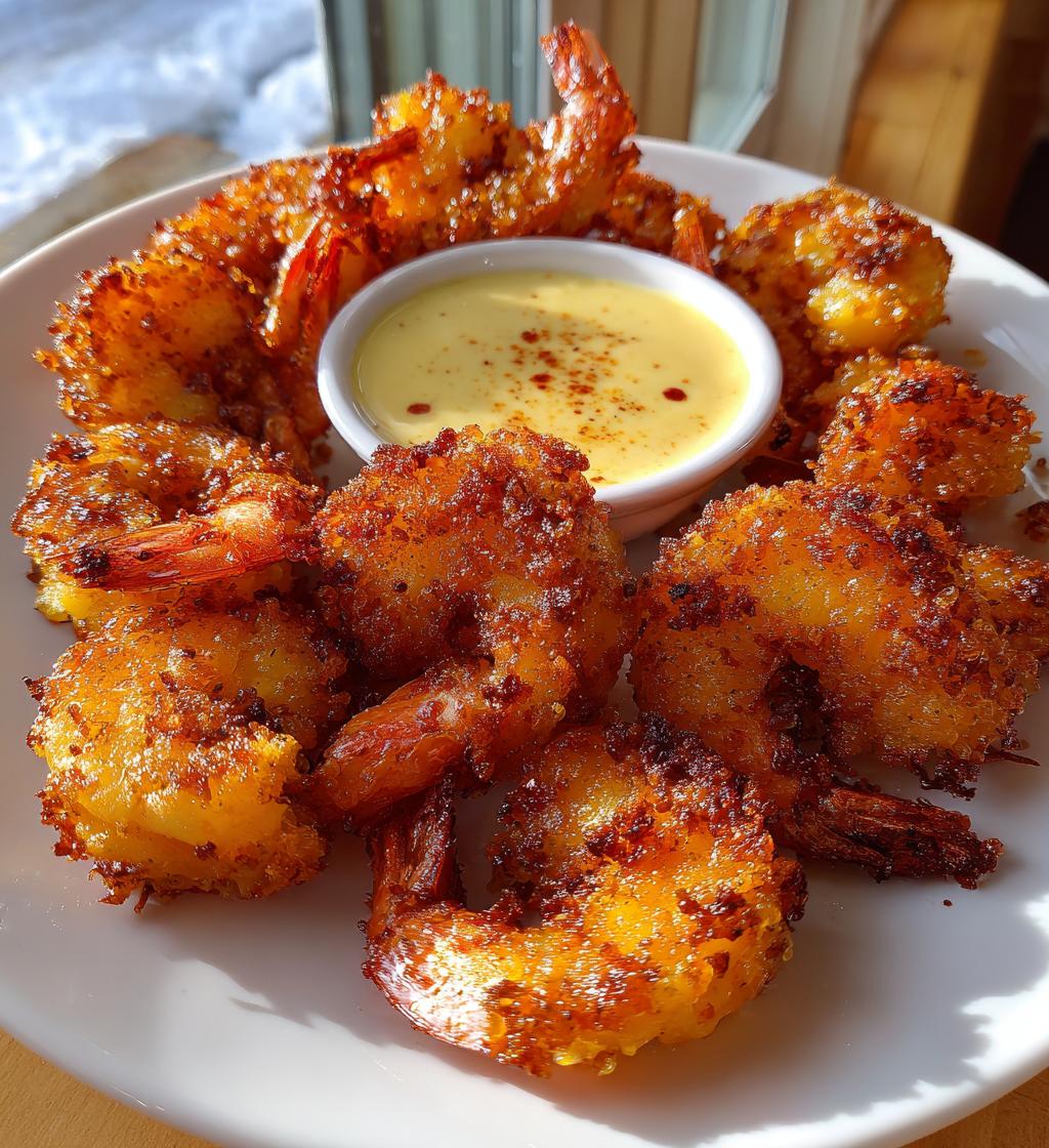 Crispy Cajun Shrimp with Creamy Sauce