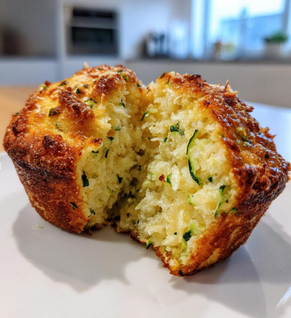 Crispy Parmesan Zucchini Muffins