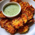 Crispy Zucchini Chips With Basil Mayo
