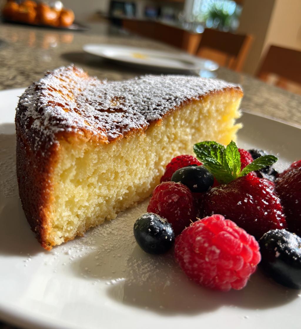 Flourless Ricotta Lemon Almond Cake - detail 1