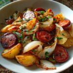Fried Potatoes With Onions And Smoked Polish Sausage