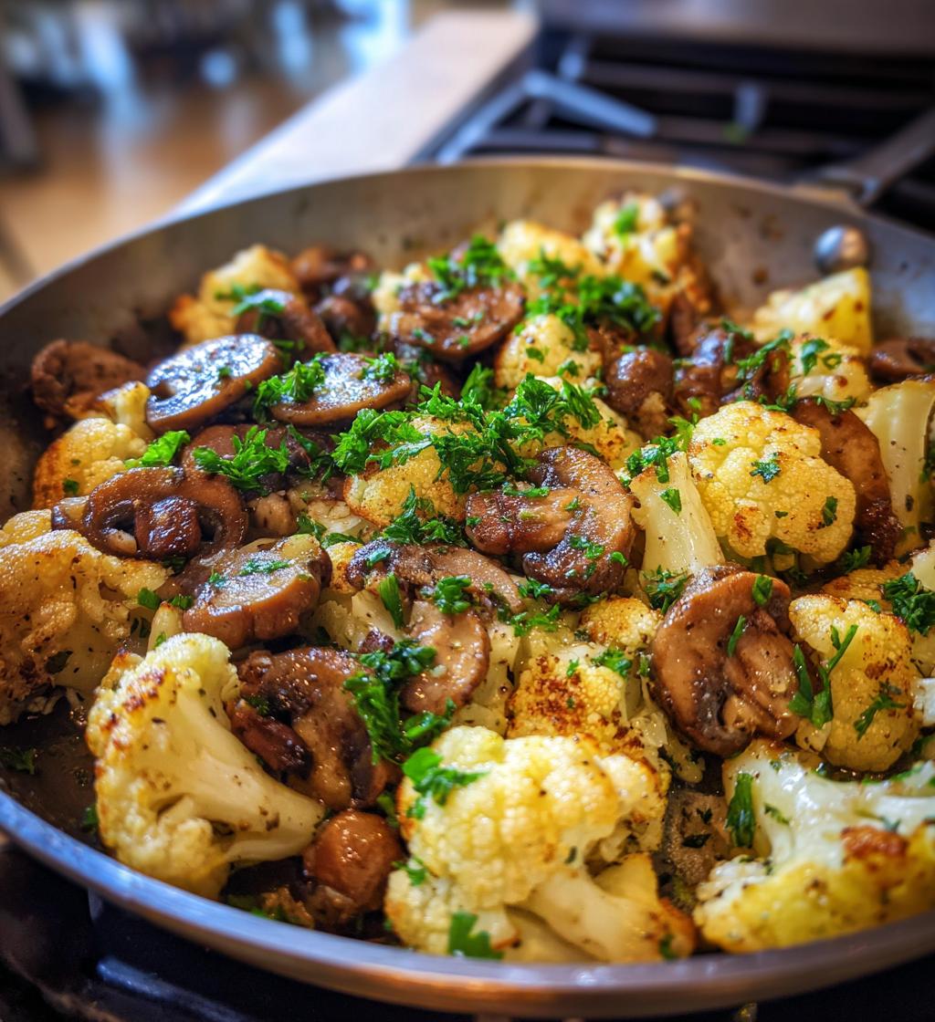 Garlic Cauliflower Mushroom Skillet - detail 1