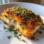 Garlic Parmesan Crusted Halibut