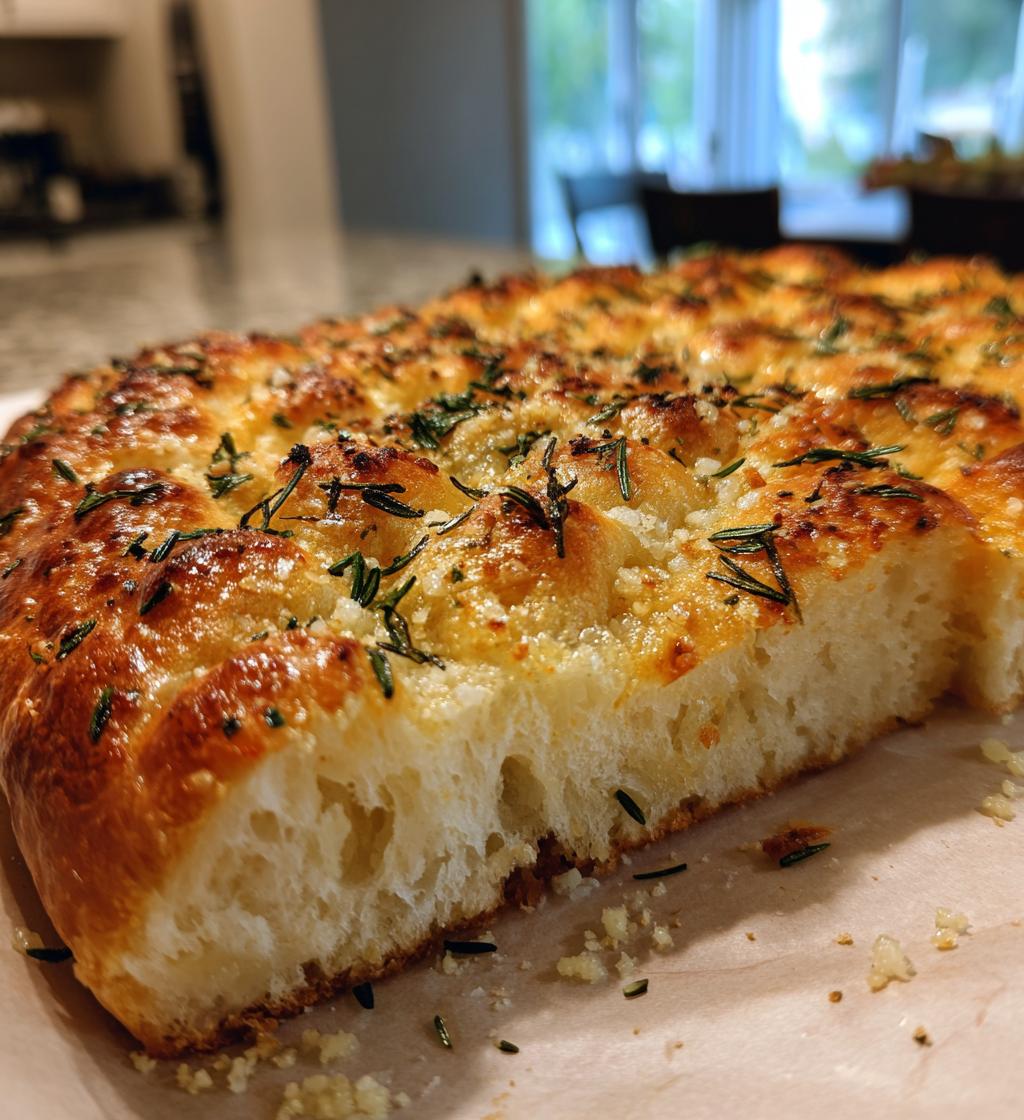 Garlic Parmesan Focaccia Bread - detail 1