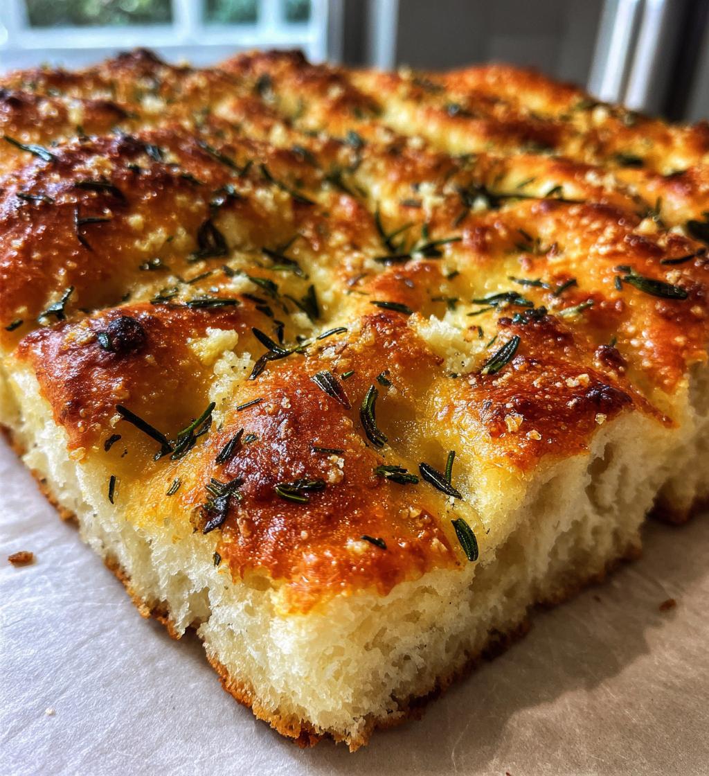 Garlic Parmesan Focaccia Bread