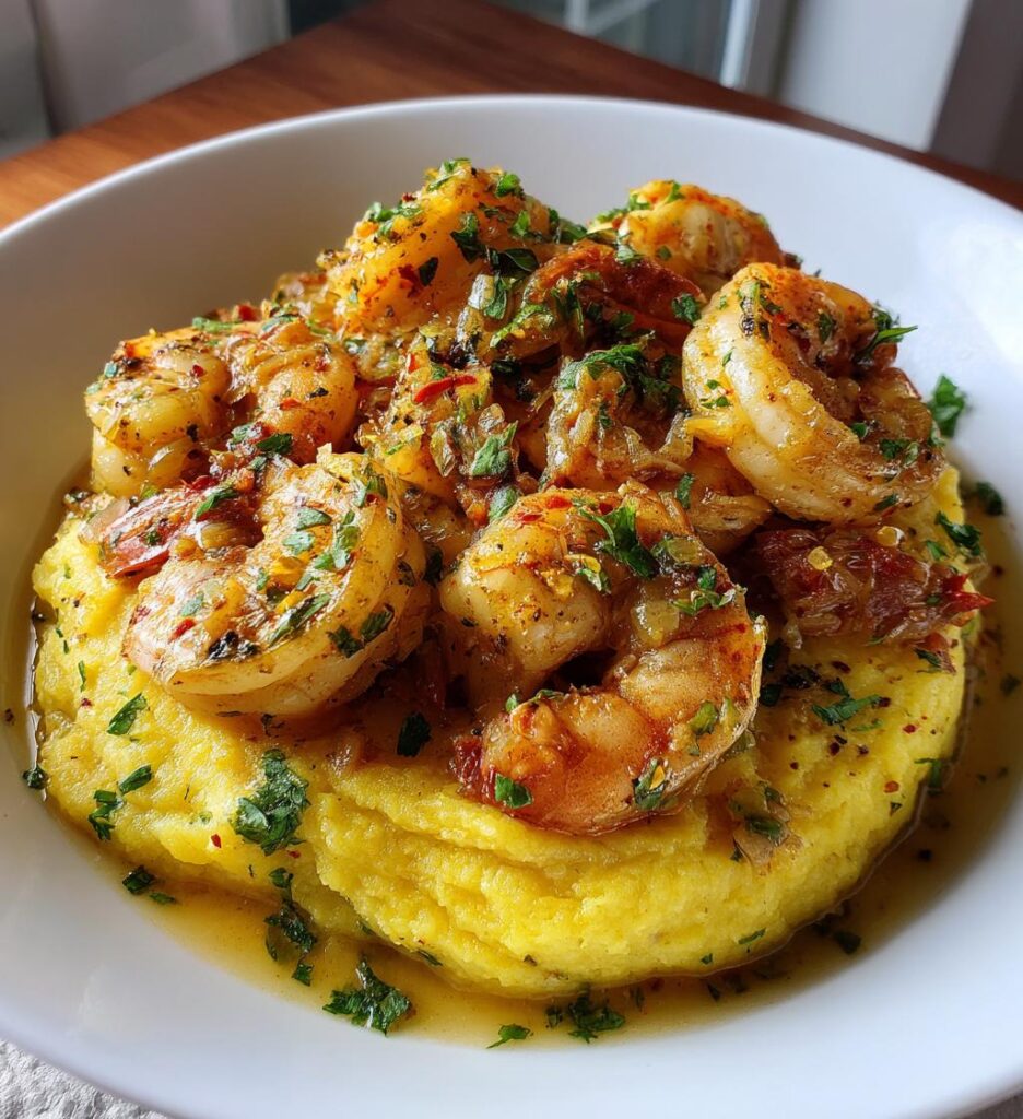 Garlic Shrimp Mofongo